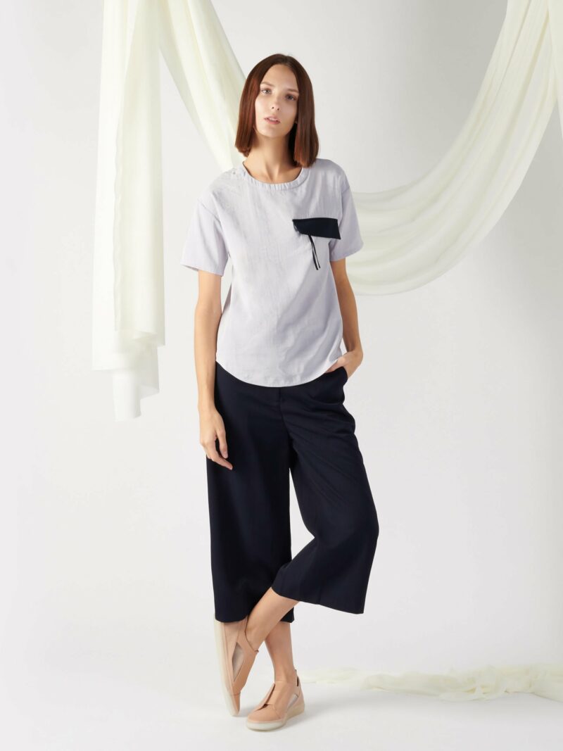 top with flap pocket in midnight blue (copy)